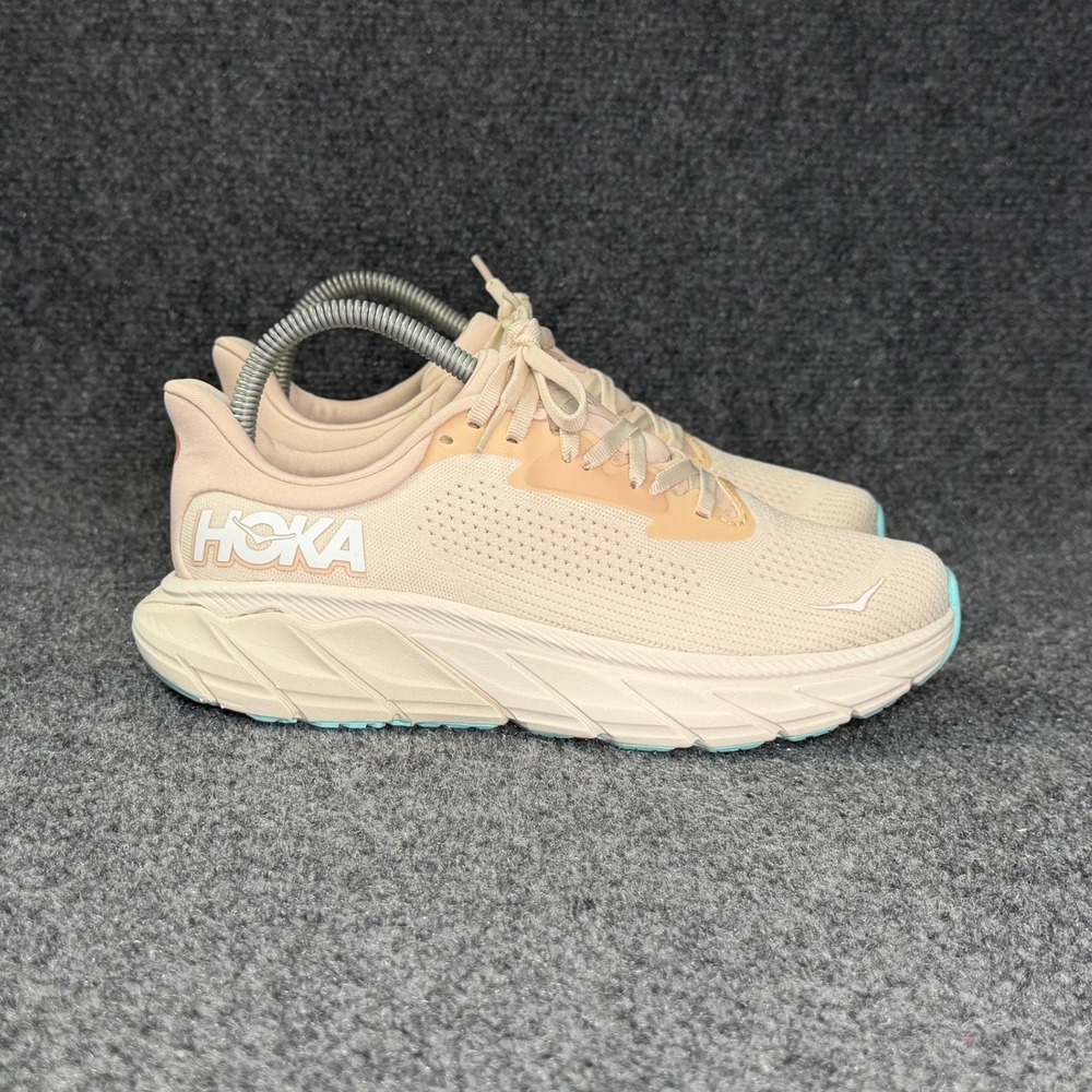Hoka Arahi 7 Running Shoes Women's 7 Vanilla Cream Athletic Run Training Sneaker